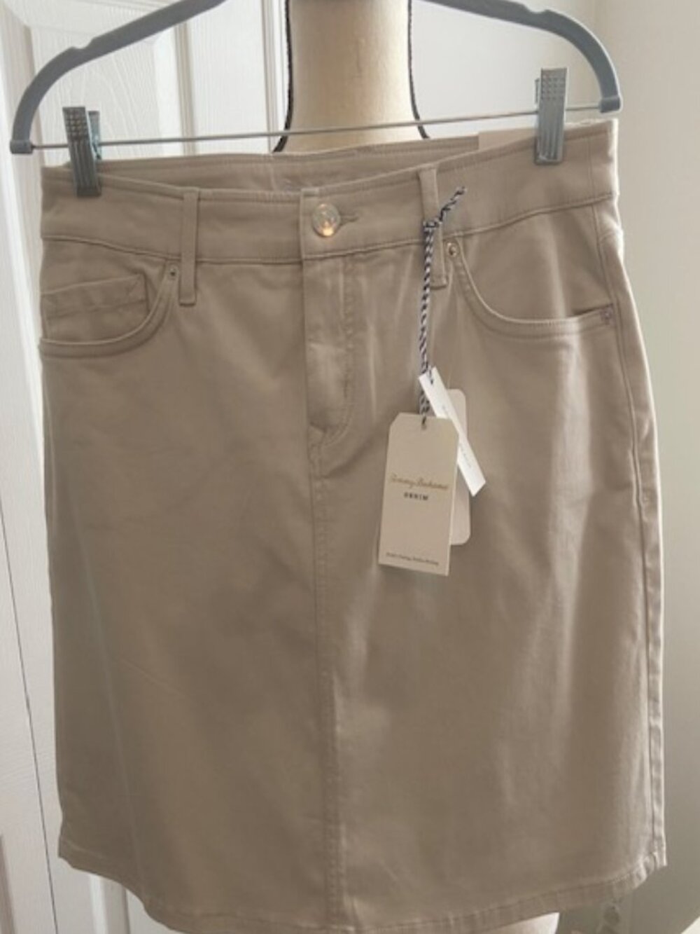 Tommy Bahama Tan Jean Skirt - Size 10 - NWT